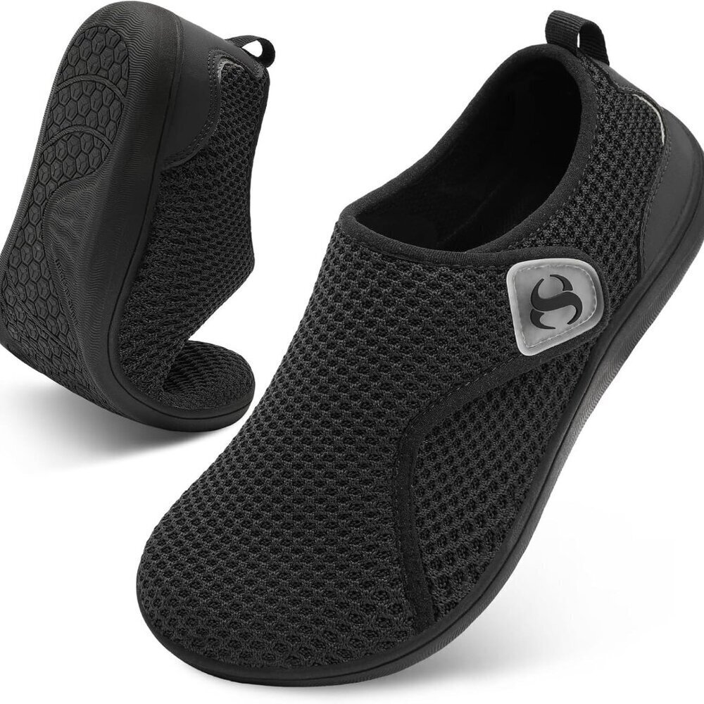 Womens Wide Width Breathable Diabetic Walking Shoes Zero Drop Ergonomic Support